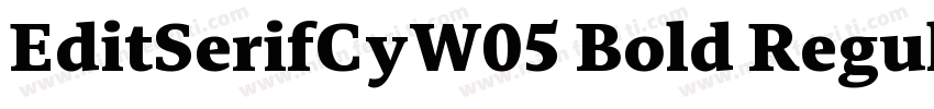 EditSerifCyW05 Bold Regular字体转换